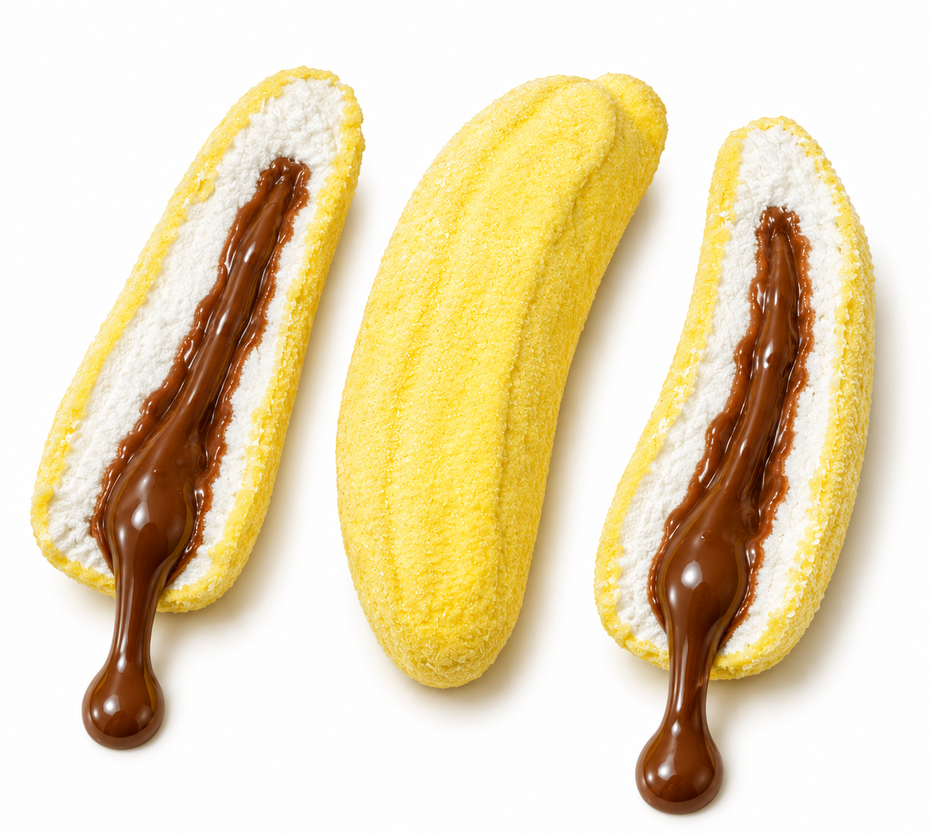 Chocolate filled banana marshmallow