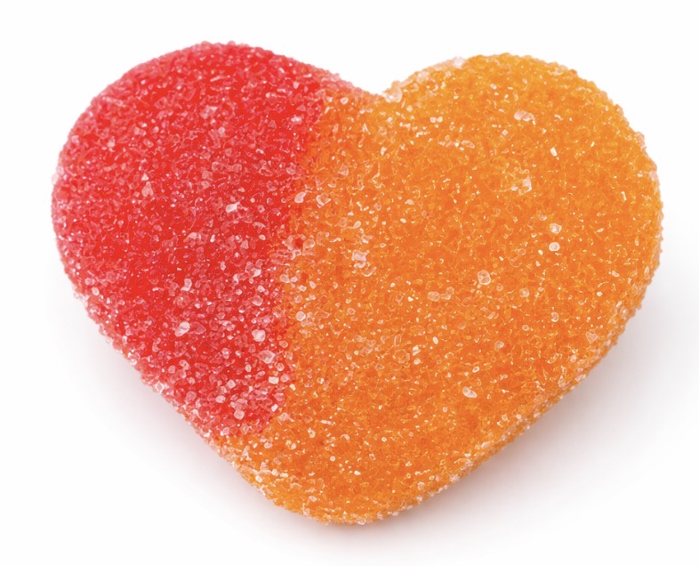 Peach hearts