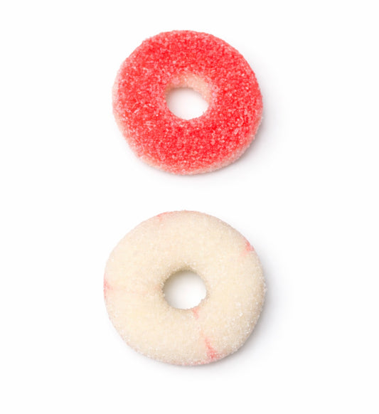 Strawberry whipped cream rings (halal)