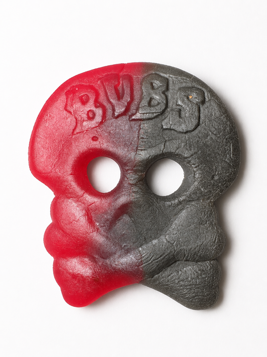 Raspberry licorice  skull bub large