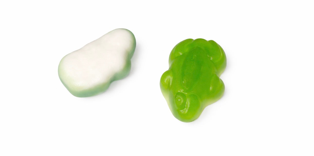 Apple leaping frogs